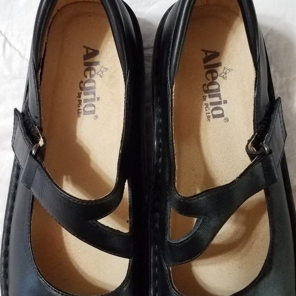 Alegria Dayna Black Napa  Leather 39 Mary Jane style shoe EUC - Picture 2 of 12